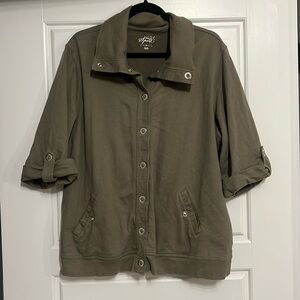 Green Mid Sleeve Army Jacket